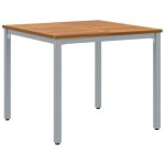 vidaXL Set de dining pentru grădină , 5 piese, din lemn solid de acacia și metal