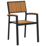 vidaXL Set de dining pentru grădină din 5 piese din lemn solid de acacia și metal vidaXL Set de dining pentru grădină din 5 piese din lemn solid de acacia și metal