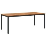 vidaXL Set de dining pentru grădină din 7 piese, lemn solid de acacia și metal vidaXL Set de dining pentru grădină din 7 piese, lemn solid de acacia și metal