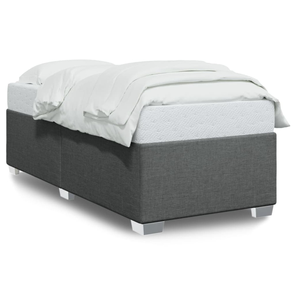 vidaXL Cadru de pat fără saltea, gri închis, 80x200 cm, textil