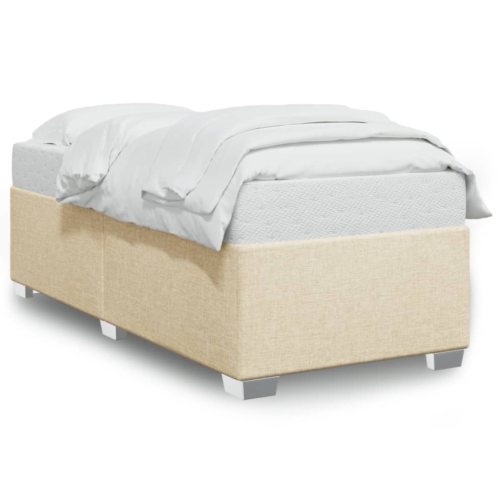vidaXL Cadru de pat fără saltea cremă 80x200 cm țesătură