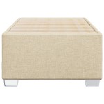 vidaXL Cadru de pat fără saltea cremă 80x200 cm țesătură