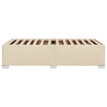 vidaXL Cadru de pat fără saltea cremă 80x200 cm țesătură