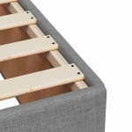 vidaXL Cadru de pat fără saltea, gri deschis, 90x190 cm, textil
