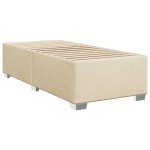 vidaXL Cadru de pat fără saltea cremă 90x190 cm țesătură