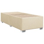 vidaXL Cadru de pat fără saltea cremă 90x200 cm țesătură