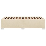 vidaXL Cadru de pat fără saltea cremă 90x200 cm țesătură