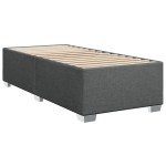 vidaXL Cadru de pat fără saltea, gri închis, 100x200 cm, textil