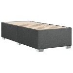 vidaXL Cadru de pat fără saltea, gri închis, 100x200 cm, textil