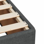 vidaXL Cadru de pat fără saltea, gri închis, 100x200 cm, textil
