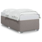 vidaXL Cadru de pat fără saltea, gri taupe, 100x200 cm, textil vidaXL Cadru de pat fără saltea, gri taupe, 100x200 cm, textil