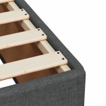 vidaXL Cadru de pat fără saltea gri închis 120x190 cm țesătură