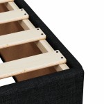 vidaXL Cadru de pat fără saltea Negru 120x190 cm țesătură