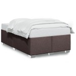 vidaXL Cadru de pat fără saltea țesătură maro 120x190 cm țesătură