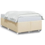 vidaXL Cadru de pat fără saltea cremă 120x190 cm țesătură