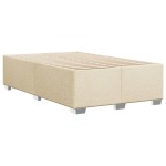 vidaXL Cadru de pat fără saltea cremă 120x190 cm țesătură