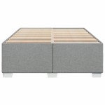 vidaXL Cadru de pat fără saltea, gri deschis, 140x190 cm, textil