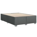 vidaXL Cadru de pat fără saltea, gri închis, 140x190 cm, textil
