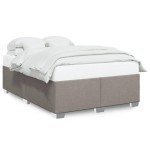 vidaXL Cadru de pat fără saltea, gri taupe, 140x190 cm, textil vidaXL Cadru de pat fără saltea, gri taupe, 140x190 cm, textil