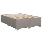 vidaXL Cadru de pat fără saltea, gri taupe, 140x190 cm, textil vidaXL Cadru de pat fără saltea, gri taupe, 140x190 cm, textil