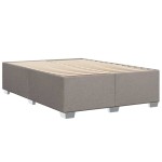 vidaXL Cadru de pat fără saltea, gri taupe, 140x190 cm, textil vidaXL Cadru de pat fără saltea, gri taupe, 140x190 cm, textil