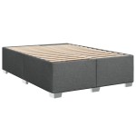 vidaXL Cadru de pat fără saltea, gri închis, 140x200 cm, textil
