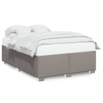 vidaXL Cadru de pat fără saltea, gri taupe, 140x200 cm, textil vidaXL Cadru de pat fără saltea, gri taupe, 140x200 cm, textil