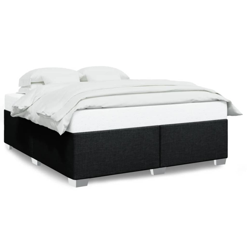 vidaXL Cadru de pat fără saltea, negru, 180x200 cm, textil