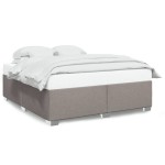 vidaXL Cadru de pat fără saltea, gri taupe, 180x200 cm, textil vidaXL Cadru de pat fără saltea, gri taupe, 180x200 cm, textil