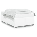 vidaXL Cadru de pat fără saltea alb 120x190 cm piele artificială