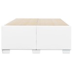 vidaXL Cadru de pat fără saltea alb 120x190 cm piele artificială