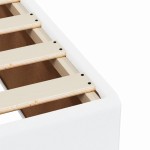 vidaXL Cadru de pat fără saltea alb 120x190 cm piele artificială