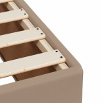 vidaXL Cadru de pat fără saltea cappuccino 120x190cm piele artificială