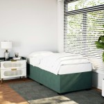 vidaXL Cadru de pat fără saltea, verde închis, 100x200 cm, catifea vidaXL Cadru de pat fără saltea, verde închis, 100x200 cm, catifea