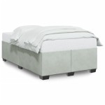 vidaXL Cadru de de pat fără saltea Gri deschis 120x190 cm catifea