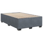 vidaXL Cadru de pat fără saltea Gri închis 120x190 cm catifea