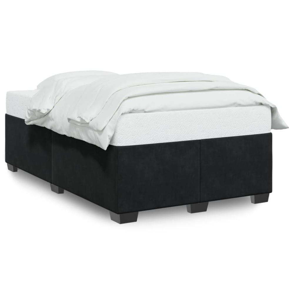 vidaXL Cadru de pat fără saltea Negru 120x190 cm catifea