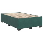 vidaXL Cadru de pat fără saltea verde închis 120x190 cm catifea