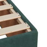 vidaXL Cadru de pat fără saltea verde închis 120x190 cm catifea