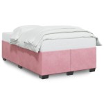 vidaXL Cadru de pat fără saltea roz 120x190 cm catifea vidaXL Cadru de pat fără saltea roz 120x190 cm catifea