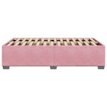 vidaXL Cadru de pat fără saltea roz 120x190 cm catifea vidaXL Cadru de pat fără saltea roz 120x190 cm catifea