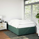 vidaXL Cadru de pat fără saltea, verde închis, 120x200 cm, catifea vidaXL Cadru de pat fără saltea, verde închis, 120x200 cm, catifea