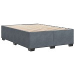 vidaXL Cadru de pat fără saltea, gri închis, 140x190 cm, catifea