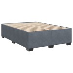 vidaXL Cadru de pat fără saltea, gri închis, 140x190 cm, catifea