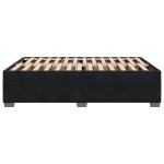 vidaXL Cadru de pat fără saltea, negru, 140x190 cm, catifea