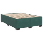 vidaXL Cadru de pat fără saltea, verde închis, 140x200 cm, catifea vidaXL Cadru de pat fără saltea, verde închis, 140x200 cm, catifea