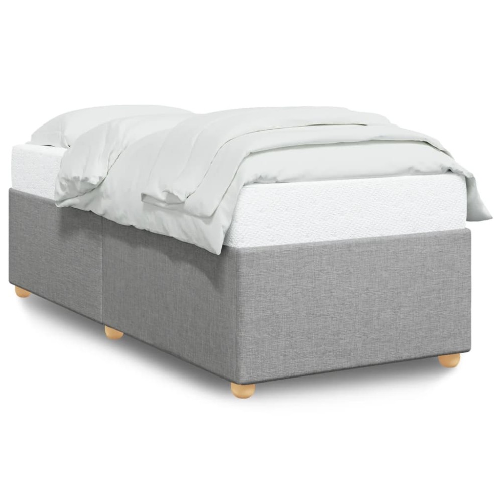 vidaXL Cadru de pat fără saltea, gri deschis, 80x200 cm, textil