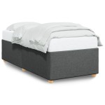 vidaXL Cadru de pat fără saltea, gri închis, 90x190 cm, textil vidaXL Cadru de pat fără saltea, gri închis, 90x190 cm, textil