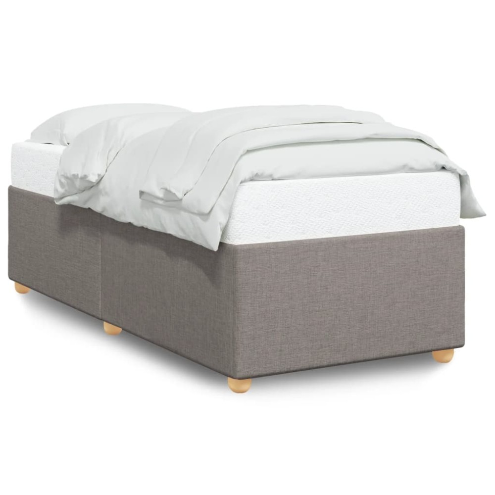 vidaXL Cadru de pat fără saltea Taupe 90x190 cm Stofa