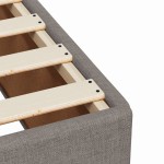 vidaXL Cadru de pat fără saltea Taupe 90x190 cm Stofa